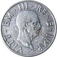 2 Lire Regno Italia Vittorio Emanuele III Impero dritto