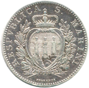 2 Lire ottocento San Marino dritto