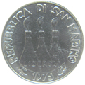 2 Lire San Marino 1975 dritto