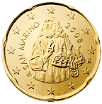 20 eurocent San Marino 2nd type obverse