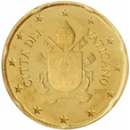 20 eurocent Vatican City Coat of arms Pope Francis obverse