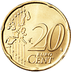 20 eurocent Belgio verso