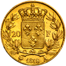 20 Franchi Regno Luigi XVIII verso