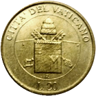 20 Lire Città del Vaticano Giovanni Paolo II 2000 verso