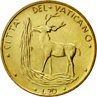 20 Lire Città del Vaticano Paolo VI tipo VI verso