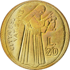 20 Lire Città del Vaticano Paolo VI tipo VII verso