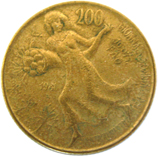 200 lire 1981 verso