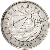 25 centesimi Malta seconda serie dritto