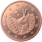 5 eurocent Andorra dritto