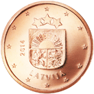 5 eurocent Latvia obverse