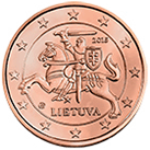 5 eurocent Lituania dritto