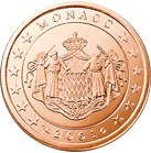 5 eurocent Monaco Principe Ranieri dritto