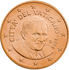 5 eurocent Vatican City Benedict XVI obverse