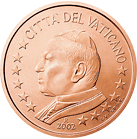 5 eurocent Vatican City John Paul II obverse
