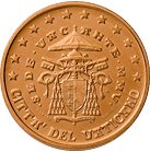 5 eurocent Vatican City Sede Vacante 2005 obverse