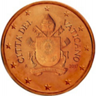 5 eurocent Città del Vaticano Stemma Papa Francesco dritto
