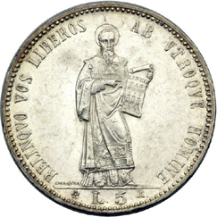 5 Lire ottocento San Marino verso