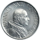 5 Lire Città del Vaticano Giovanni XXIII dritto