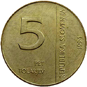 5 Talleri 1994 Istituto Monetario di Slovenia dritto