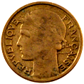 50 centesimi Quarta Repubblica Morlon bronzo-alluminio dritto