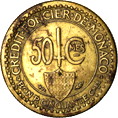 50 centesimi Luigi II verso