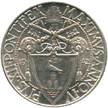 50 centesimi Città del Vaticano Pio XII tipo II dritto
