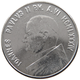 50 Lire Città del Vaticano Giovanni Paolo II 1984 dritto
