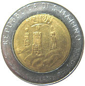 500 Lire San Marino 1982 dritto