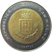 500 Lire San Marino 1983 dritto