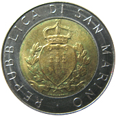 500 Lire San Marino 1987 dritto