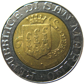 500 Lire San Marino 1989 dritto