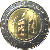 500 Lire San Marino 1992 dritto