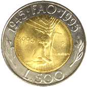 500 Lire San Marino 1995 verso