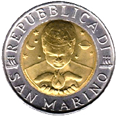 500 Lire San Marino 1998 dritto