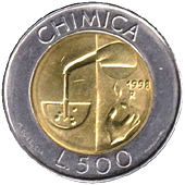500 Lire San Marino 1998 verso