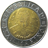 500 Lire San Marino 1999 dritto