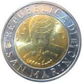 500 Lire San Marino 2000 dritto