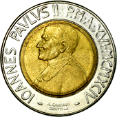 500 Lire Città del Vaticano Giovanni Paolo II 1994 dritto