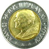 500 Lire Città del Vaticano Giovanni Paolo II 1995 dritto