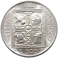 500 Lire Città del Vaticano Paolo VI tipo VI 1977 verso