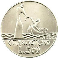 500 Lire Città del Vaticano Paolo VI tipo VIII verso