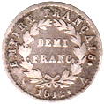 1/2 Franco Primo Impero testa laureata tipo Empire verso
